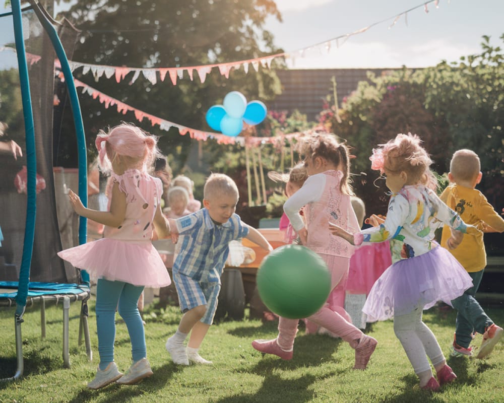 Salle décorée pour une animation danniversaire enfants à Toulouse avec jeux et ateliers